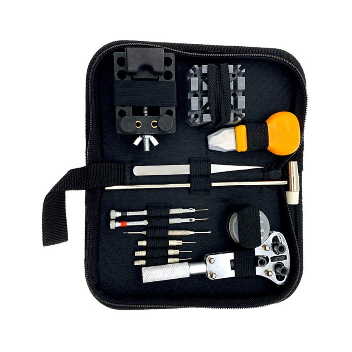 Back Case Opener Tool for Watchmakers - Stand Holder, Hammer, Pin Bars