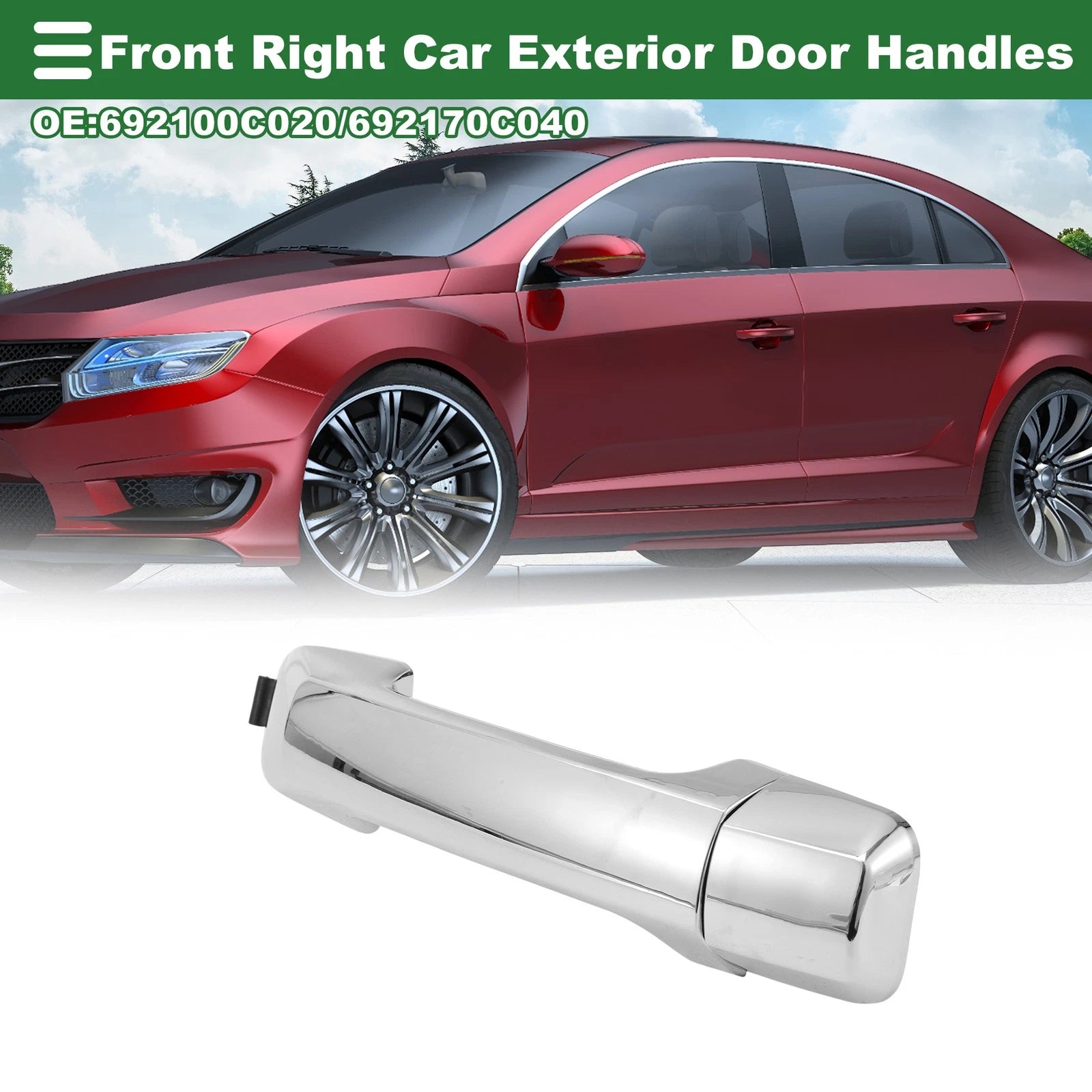Front Right Exterior Door Handle Replacement for Toyota Tundra (2007–2021)