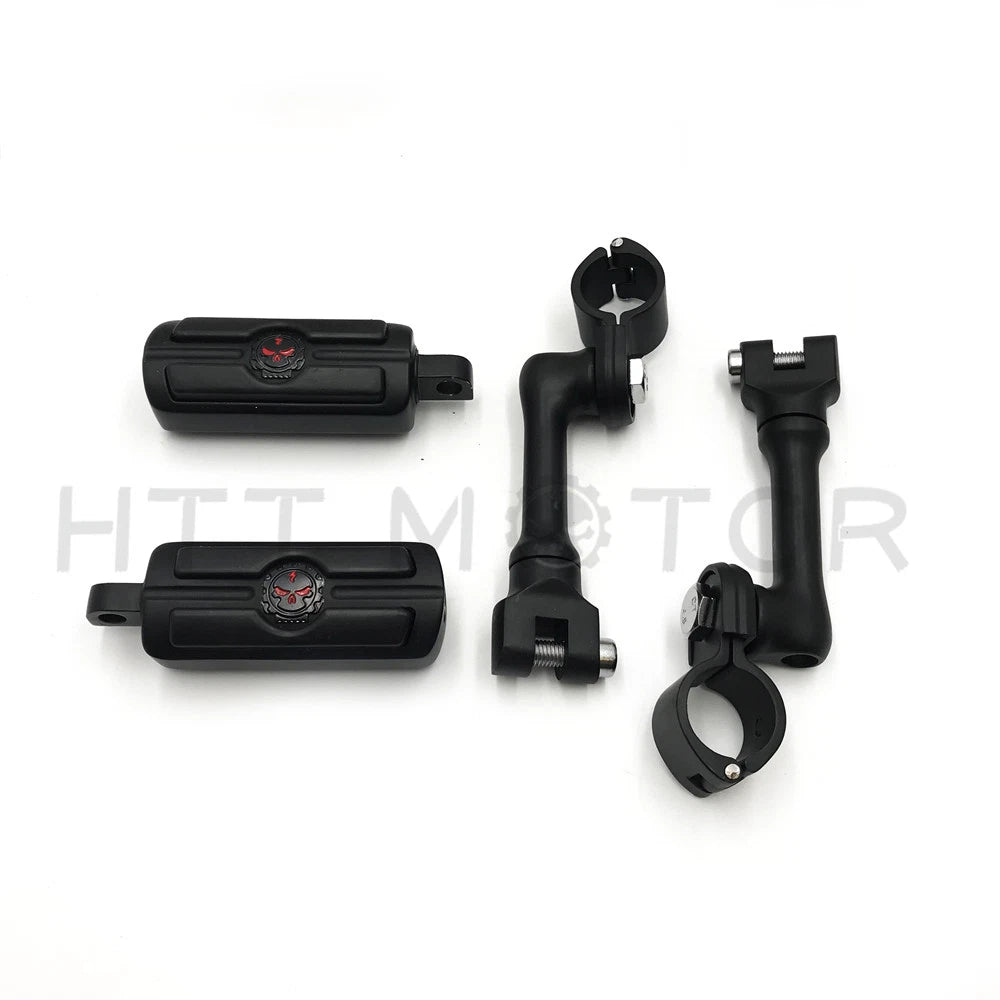 Footpeg Mounting Kit for Gear Skull (1.5", Chrome, Black)