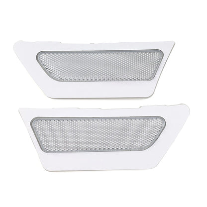 1 Pair White Front Bumper Reflector Side Marker Lights for Audi A4 B9 (2017–2019)