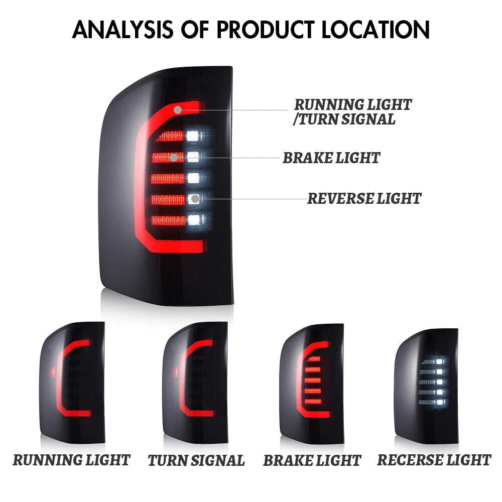 LED Tail Light Assembly for Chevy Silverado 2007–2013 (Driver + Passenger)