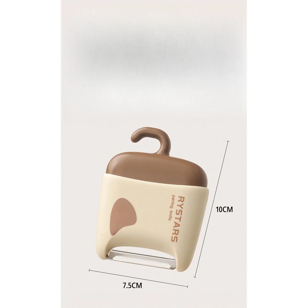 Stainless Steel Peeling Tool with Integrated Brush Head (10 x 7.5 cm)