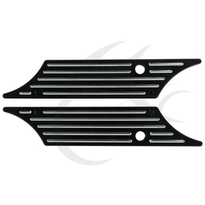 Black/Chrome Hard Saddlebags Latch Cover for Harley Touring Road Glide (1993–2013)