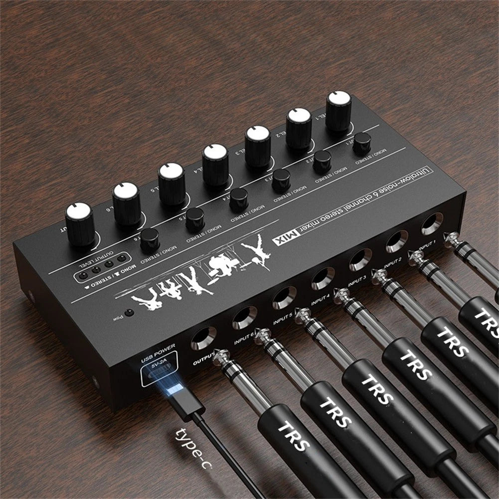 Audio Mixer for Mini (Designed for Musicians, Connect Up to 8 Channels)