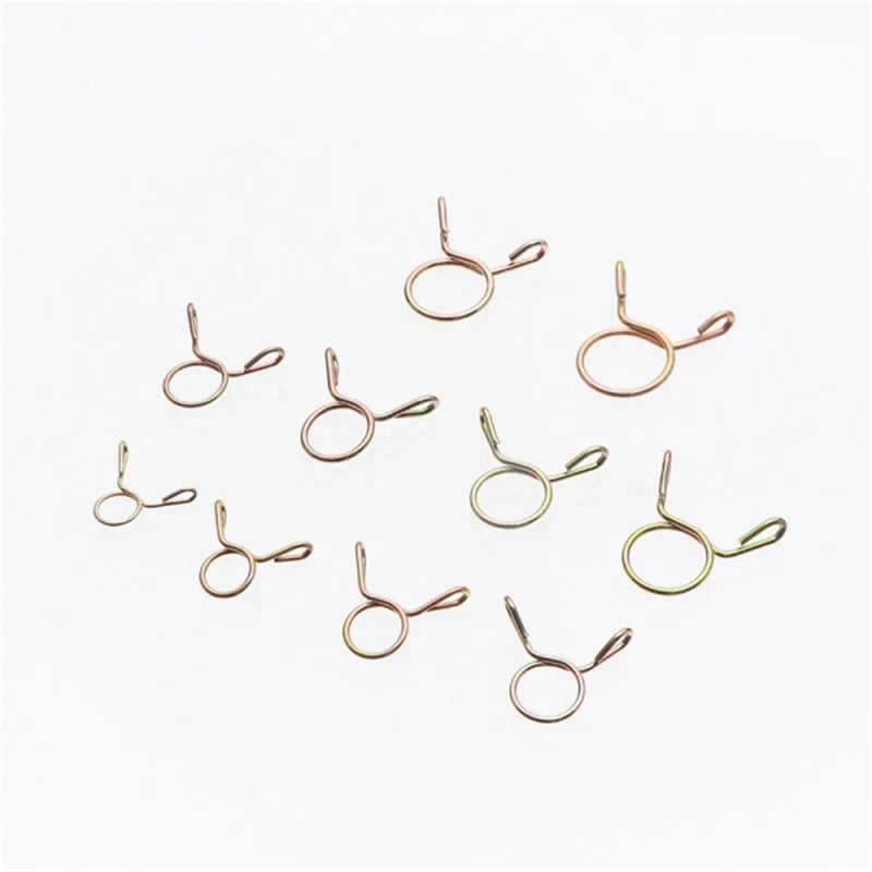 100 Pieces Double Wire Spring Hose Clamps for Universal Applications