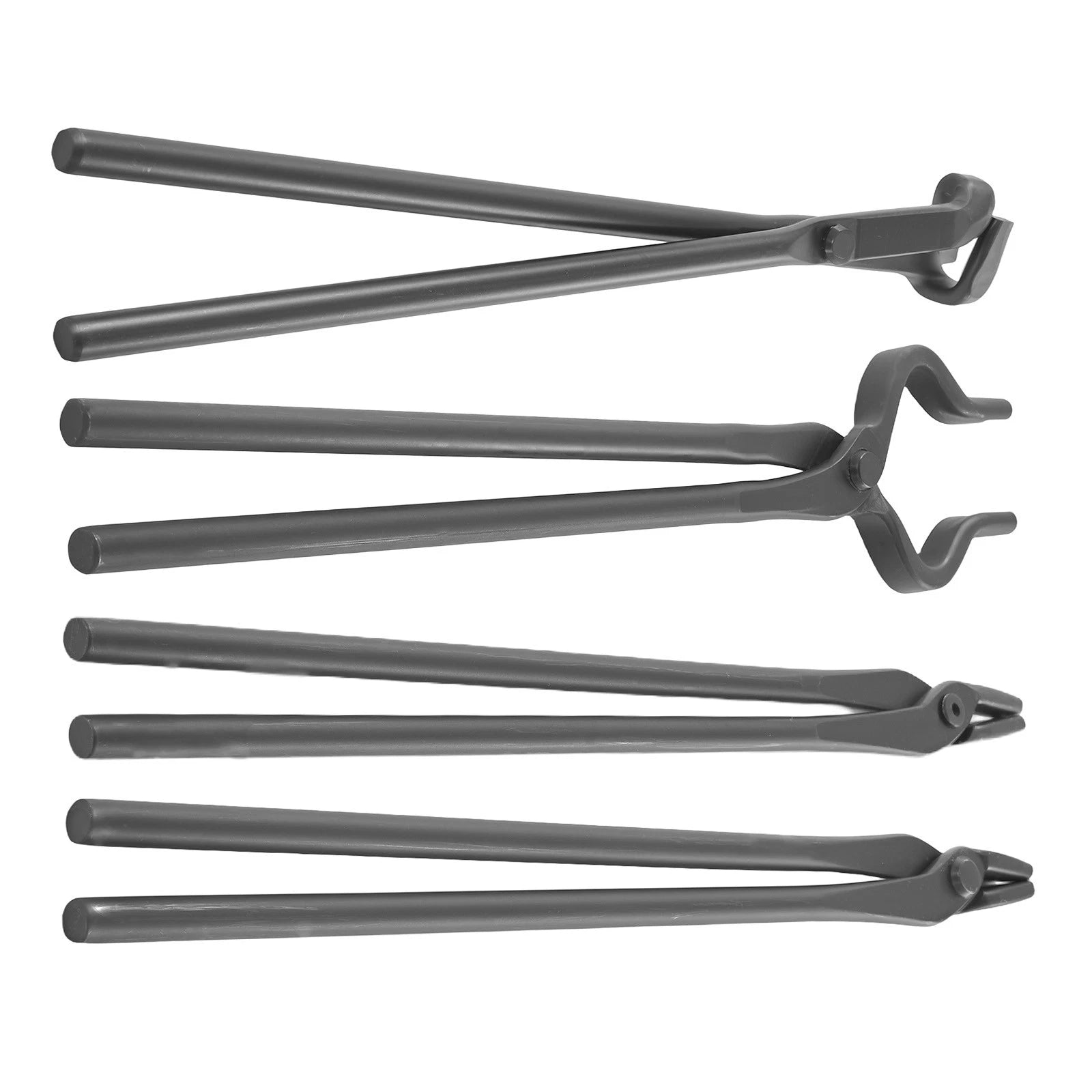 4pc Carbon Steel Tongs Set for Blacksmithing Tool (Forging)