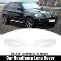 Headlight Lens Cover Cap Pair Front for BMW X5 E70 (2007–2013)
