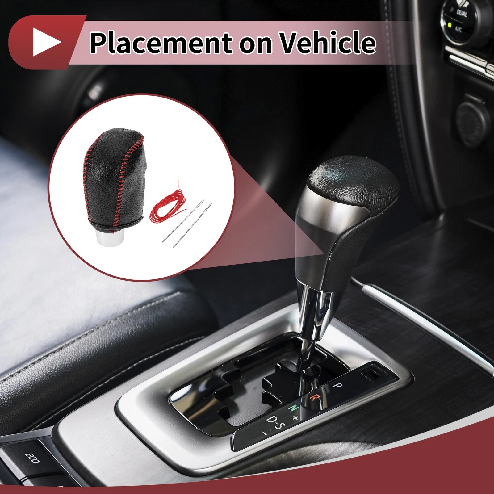 Gear Shift Knob Cover Replacement for Hyundai Sonata (2011–2014) Pebbled