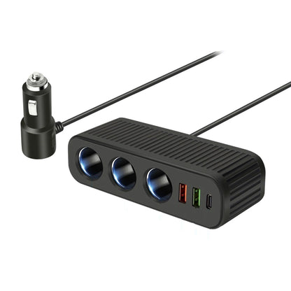 6-in-1 Car Cigarette Lighter Socket Splitter Fast Charger 12V