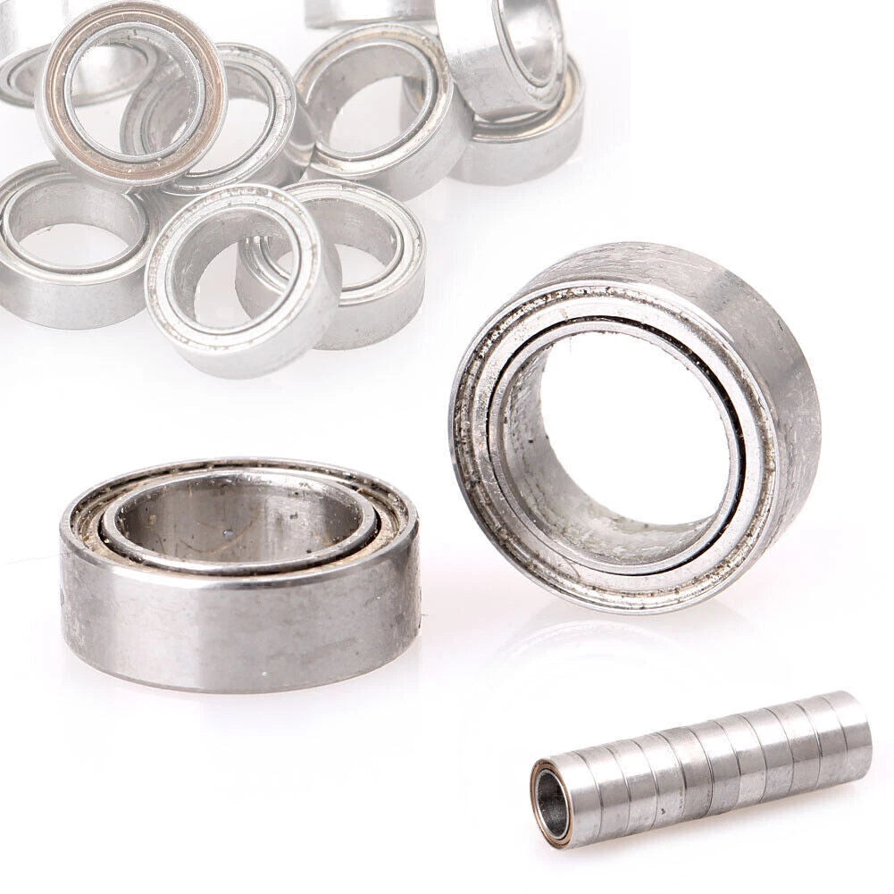 10pcs R168ZZ 1/4"x3/8"x1/8" ABEC1 Deep Groove Ball Bearing