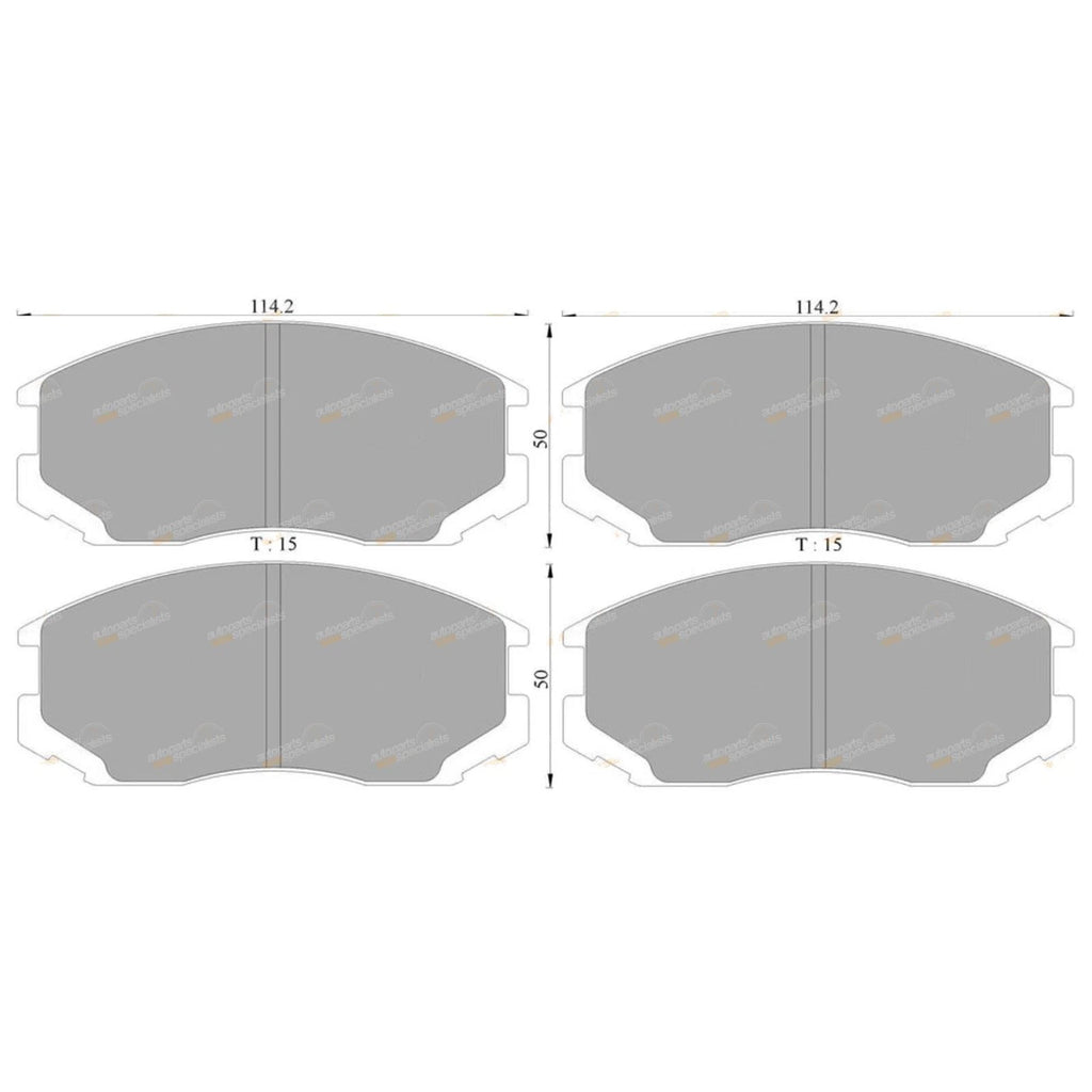 Front Disc Brake Pad Set for Mitsubishi Lancer CC CE (1992–2004)