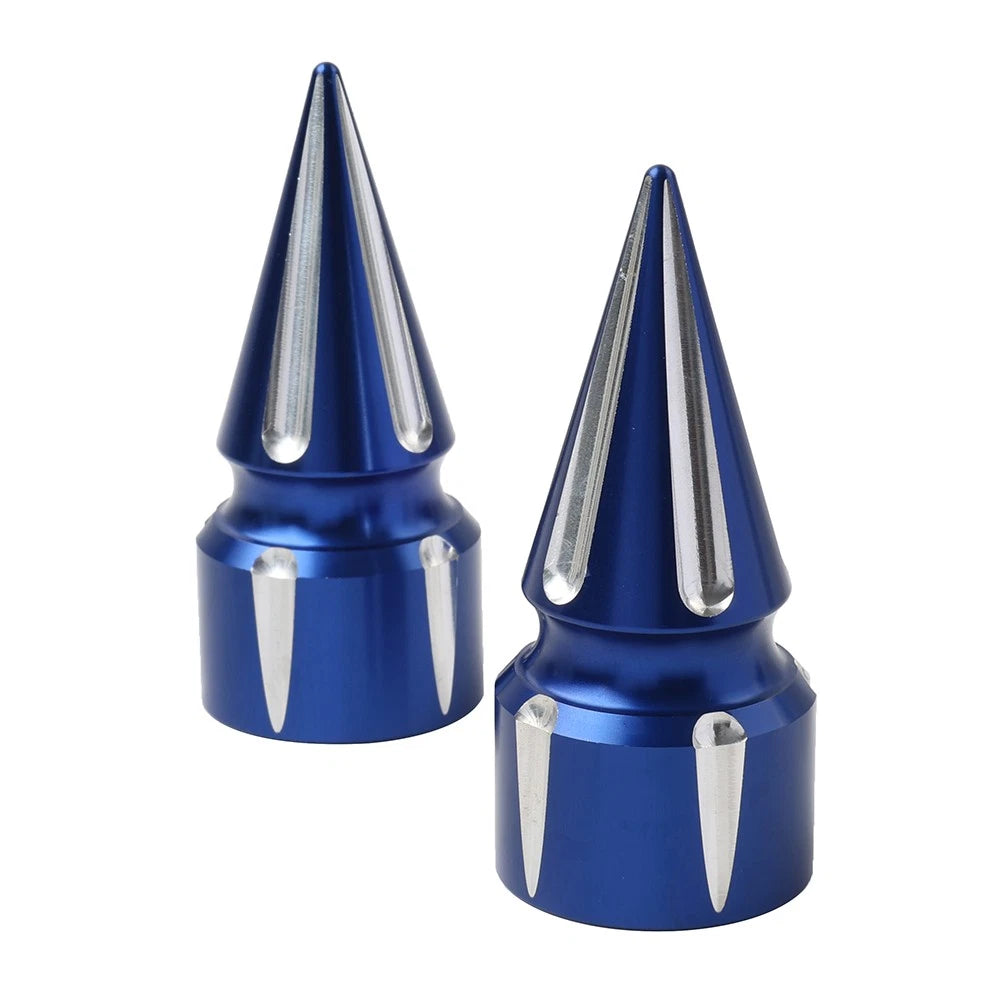 Front Axle Cap Nut Cover 3.6" Blue for Harley Softail (2007–Present)