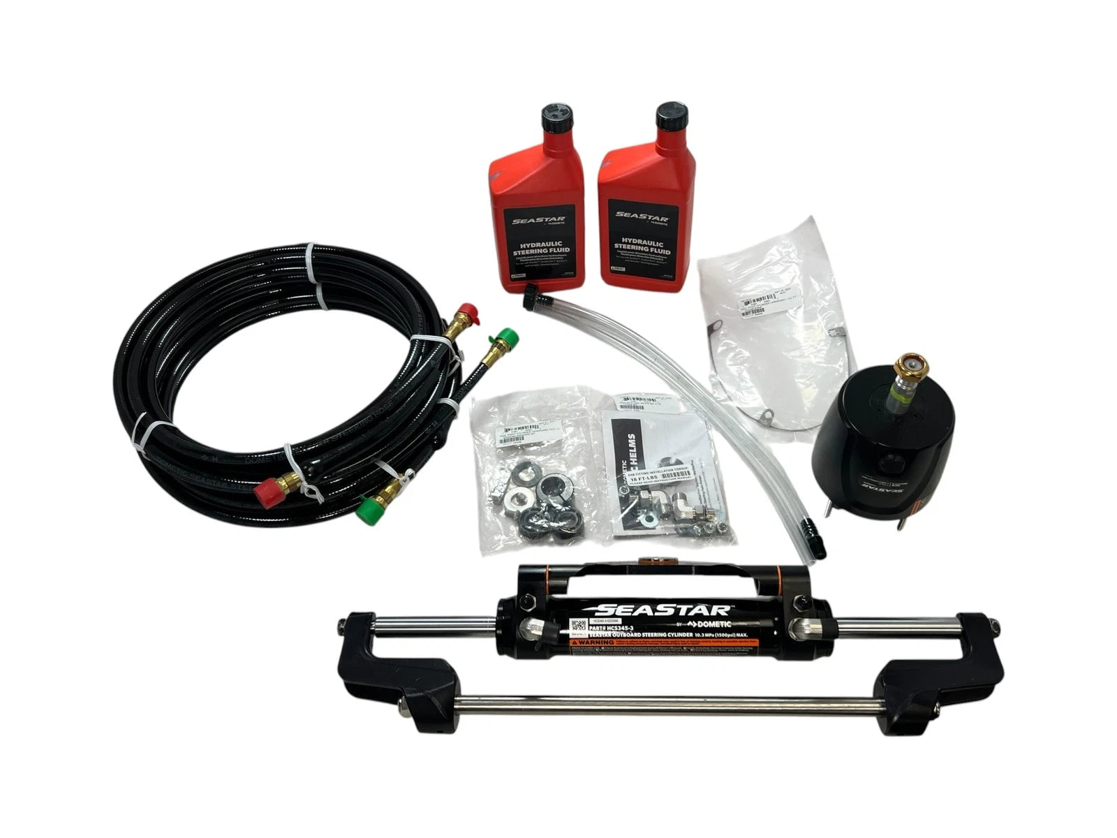 Seastar HK6322A-3 Hydraulic Steering Kit for Single Engine (22" Hoses)