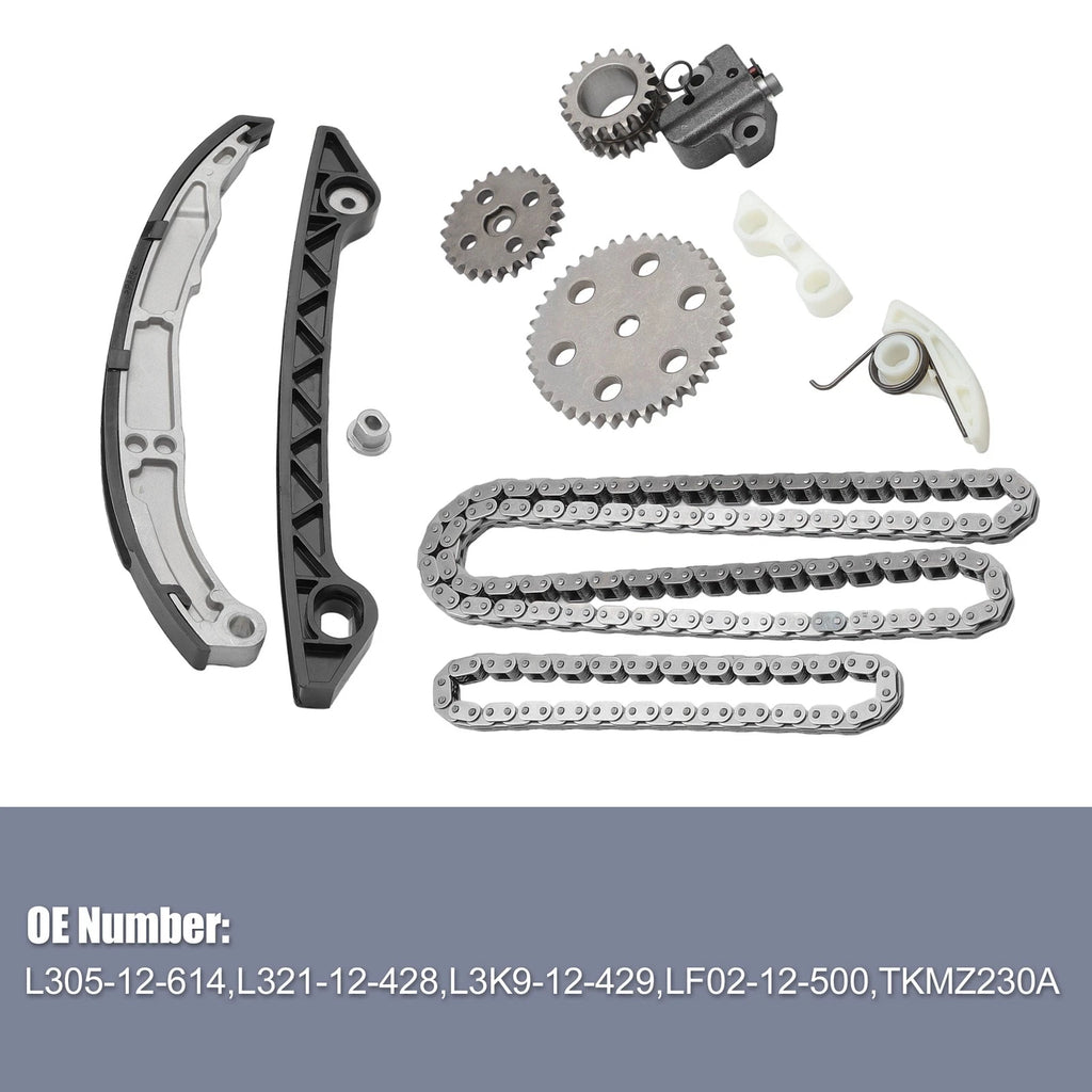 Engine Timing Chain Kit Replacement for Mazda 3 5 6 Tribute 2.3L (2004–2011)