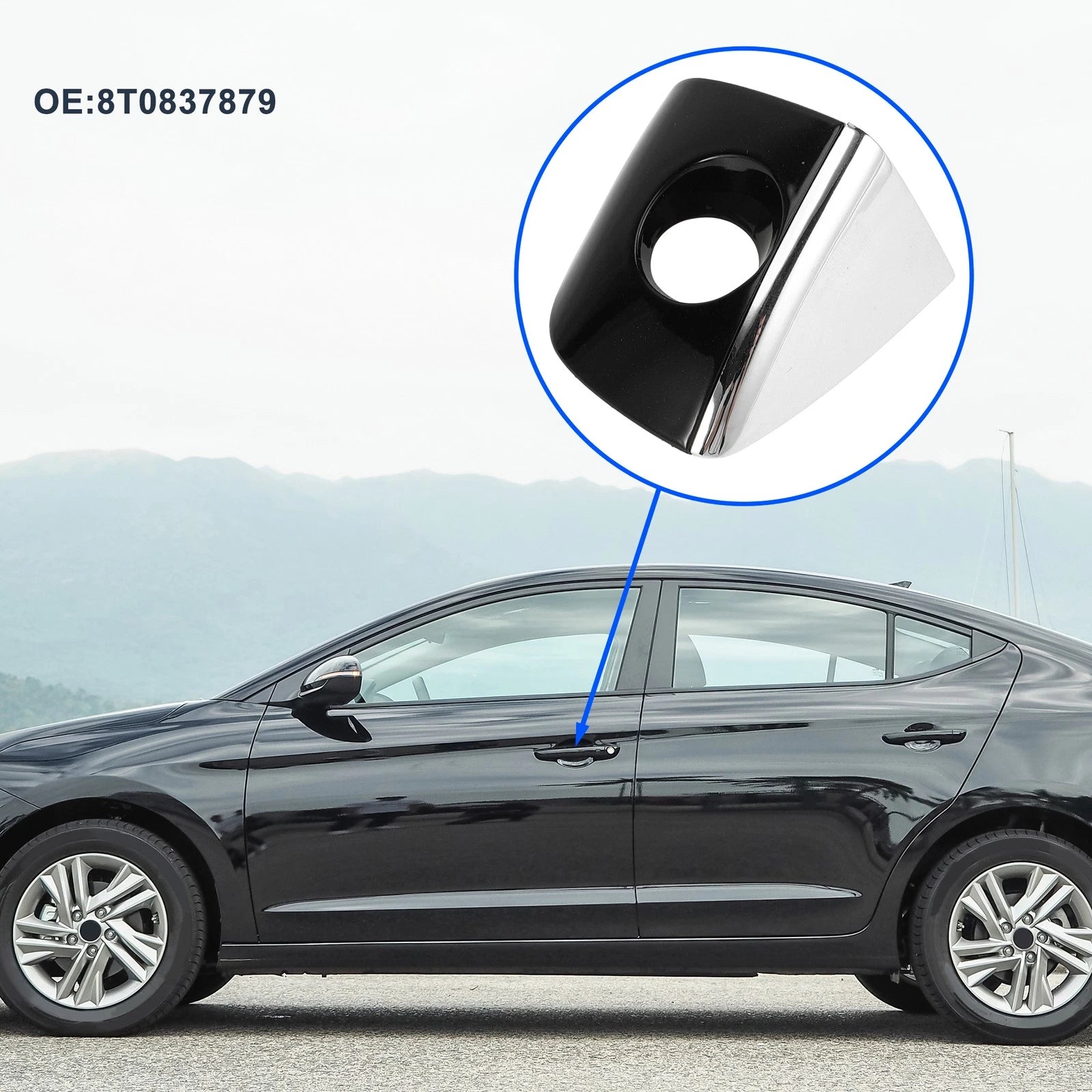 Front Left Door Handle Cover Lock Cap Replacement for Audi Q5 (2013–2017)