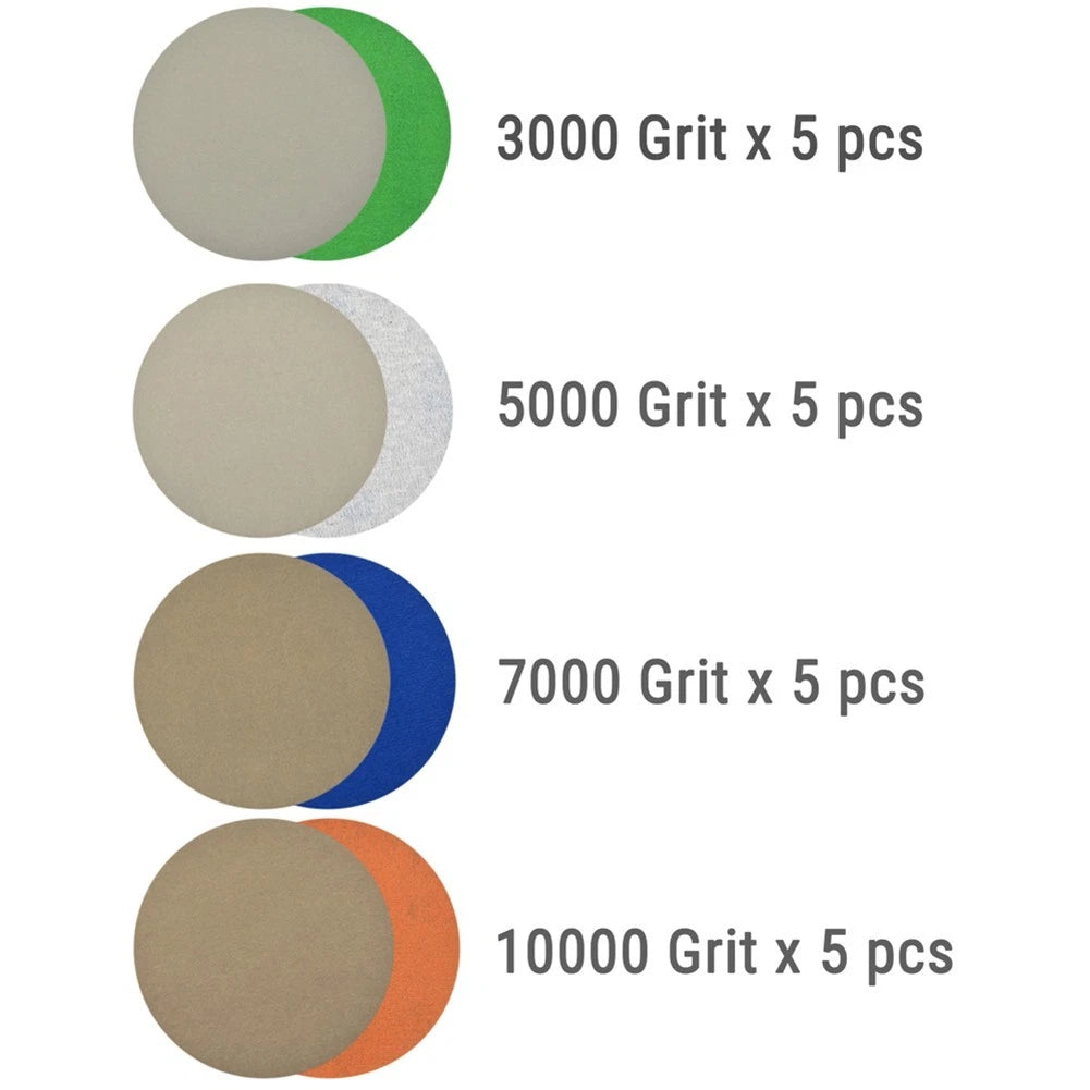 Anti-static Sandpaper Sanding Discs Set of 10 Hook & Loop 5"