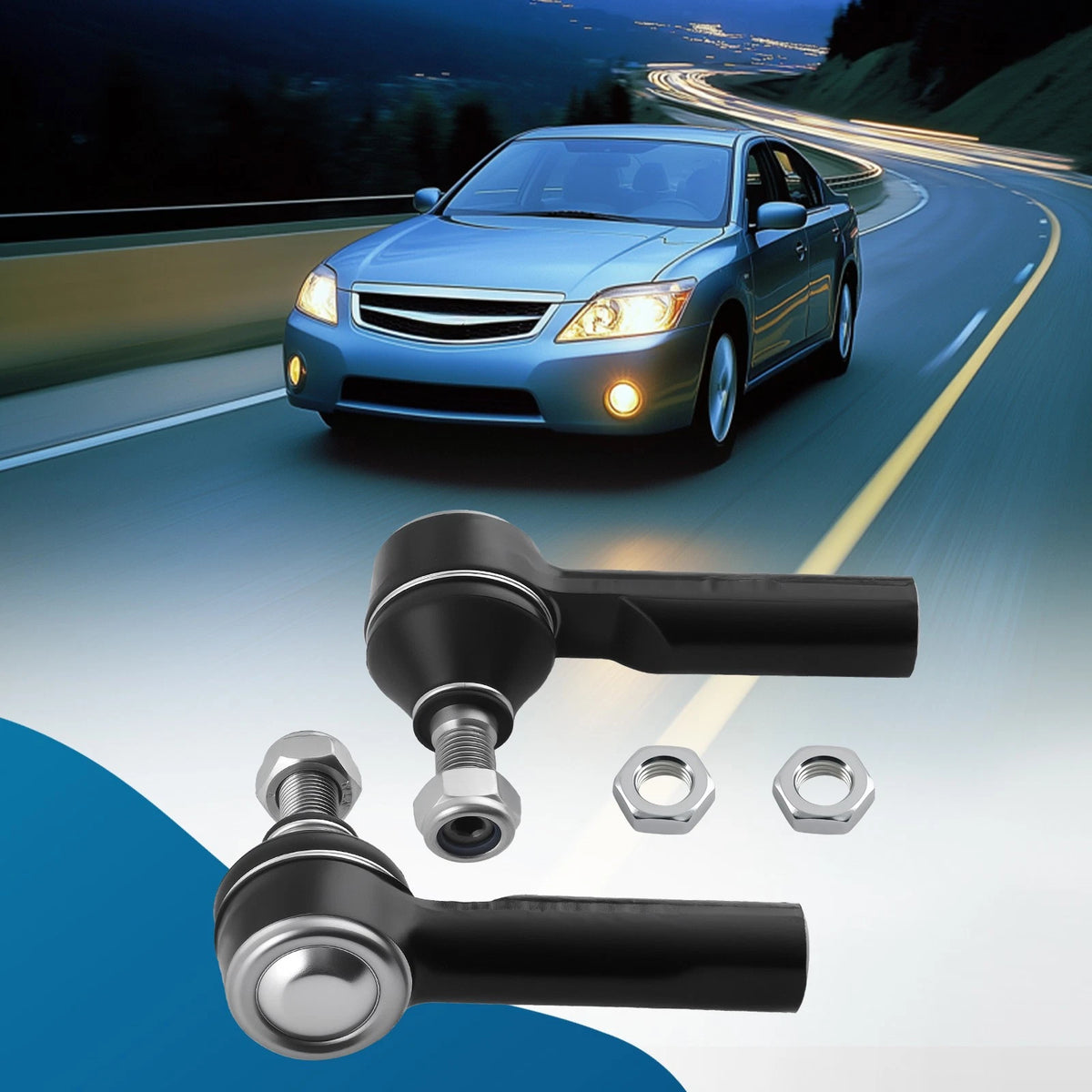 2X Front Outer Tie Rods Kit for Nissan Maxima Altima Infiniti I35 (1995–2008)