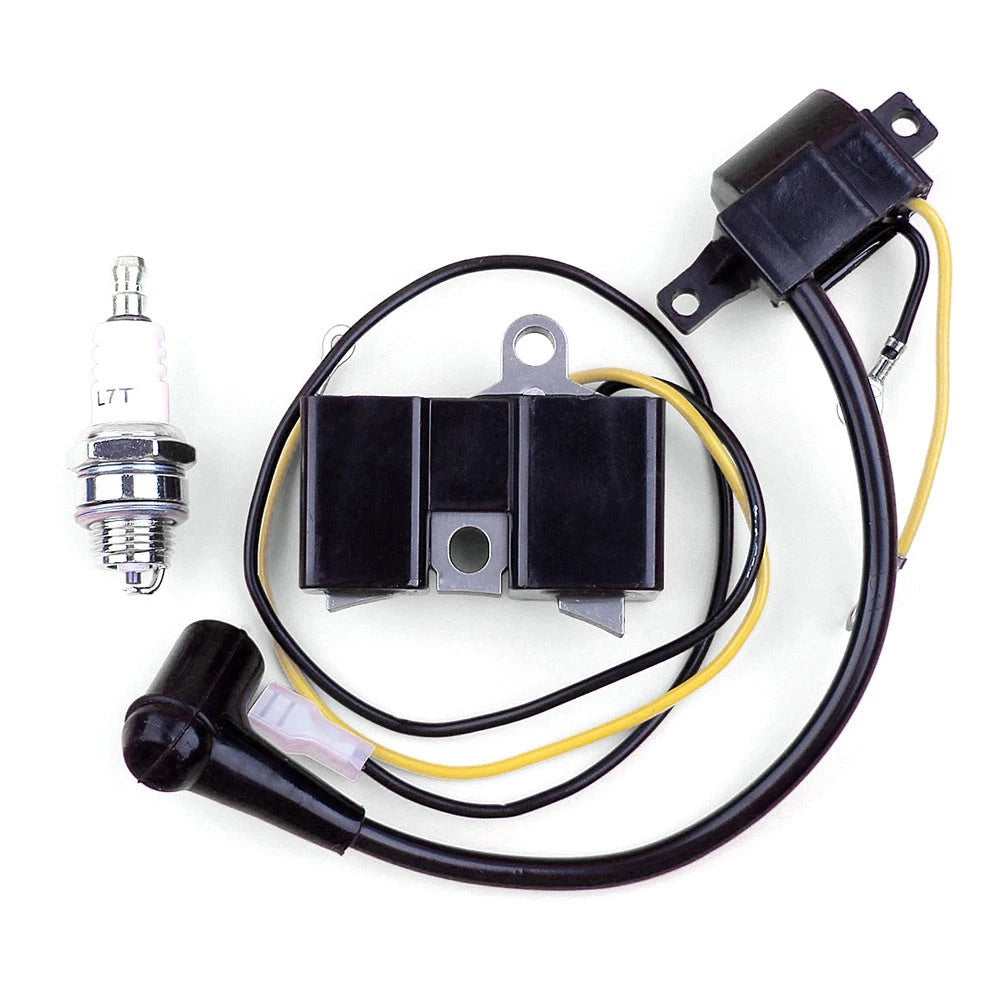 Ignition Coil & Spark Plug Kit for Husqvarna 61 66 162 266 (Old Model)