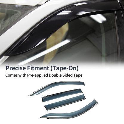 Window Deflectors Side Vent Visors Black 1 Set for Subaru Forester (2019–2024)