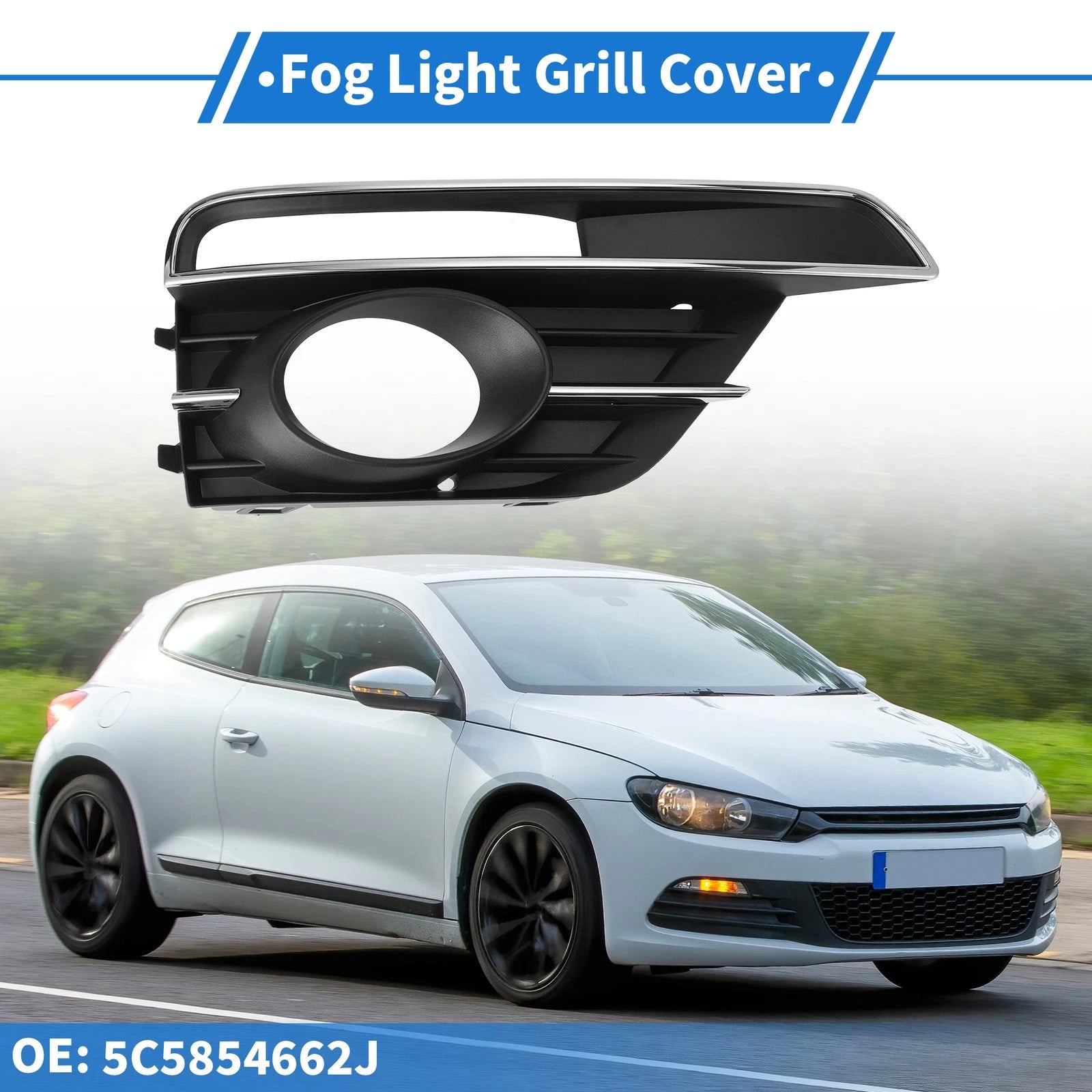 1pc Front Right Fog Light Grill Replacement for Volkswagen Beetle (2016–2019)