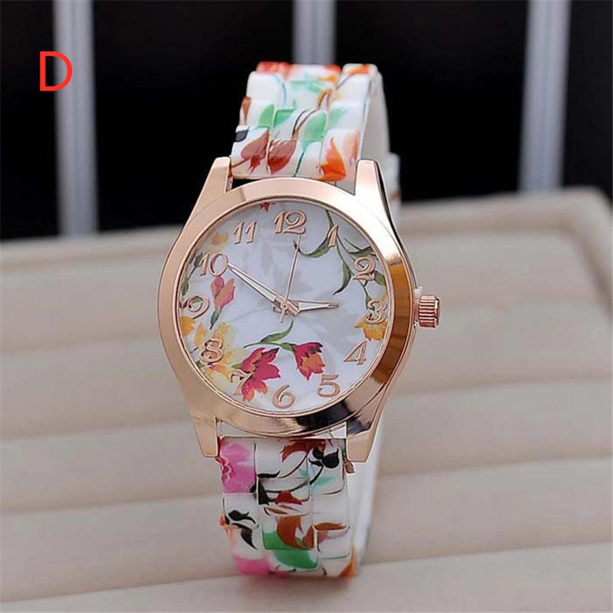 Silicone Band Watch for Quartz Analog (No specific make/model provided)