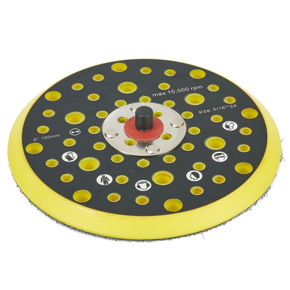 6 Inch Molded Backing Pad for Sander (1PC, 52 Holes)