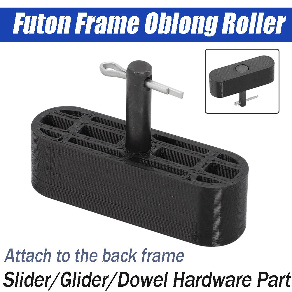 Futon Frame Oblong Roller Slider Dowel Hardware Part for Futon (Sold Each)
