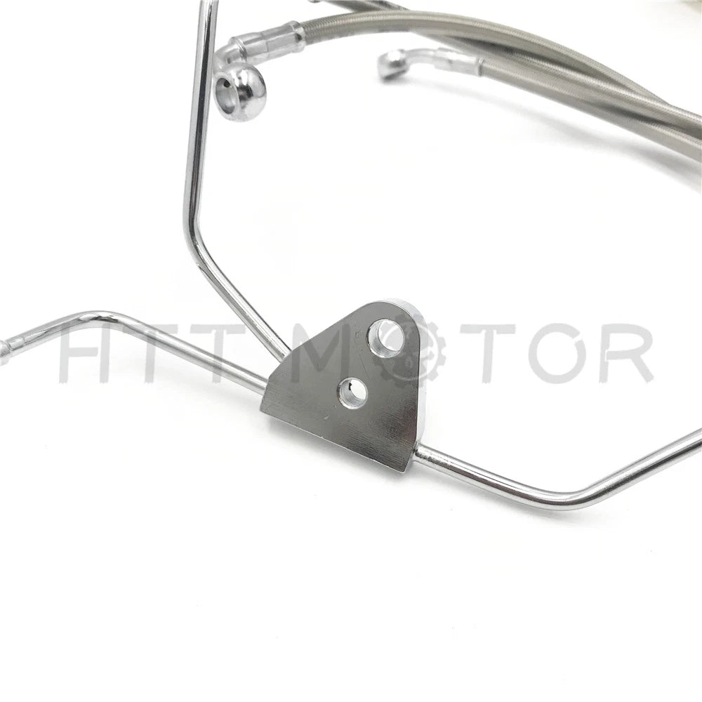 Stainless Brake Line Kit for Harley Touring (2008–2013) 14" Monkey Handlebars