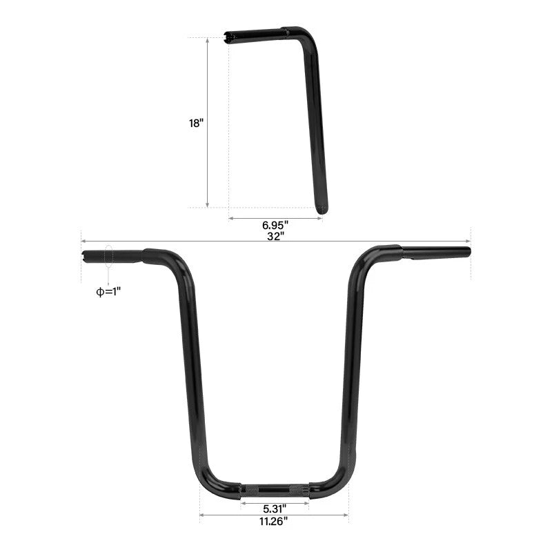 Ape Hanger Handlebar 1-1/4" for Harley Sportster (10''-20'')