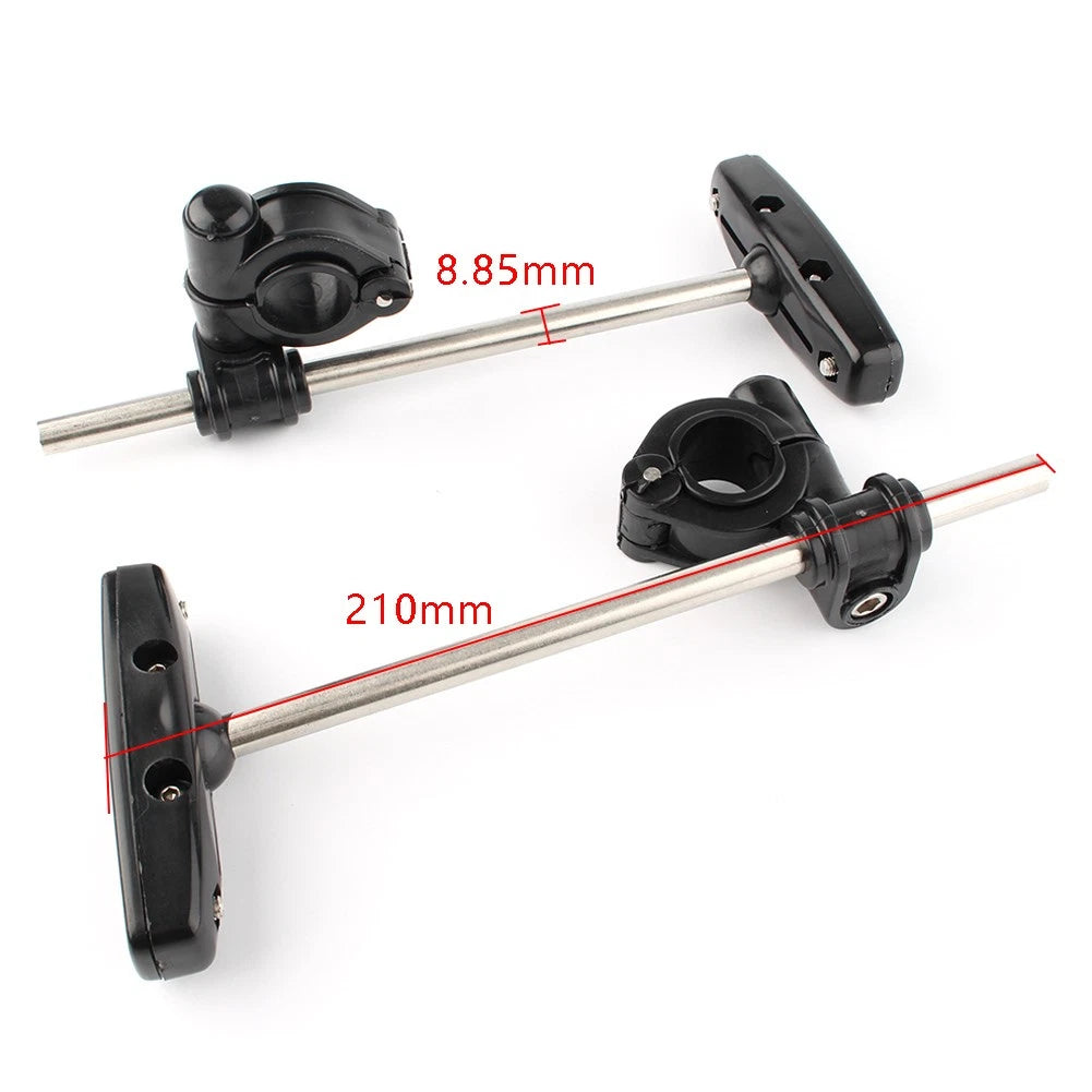 Motor Silver Handlebars Clamp Mount Windshield Protector for Universal (UK)