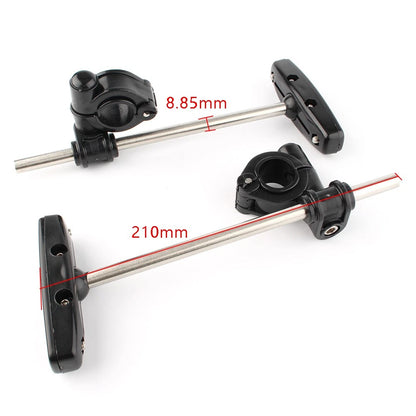 Motor Silver Handlebars Clamp Mount Windshield Protector for Universal (UK)