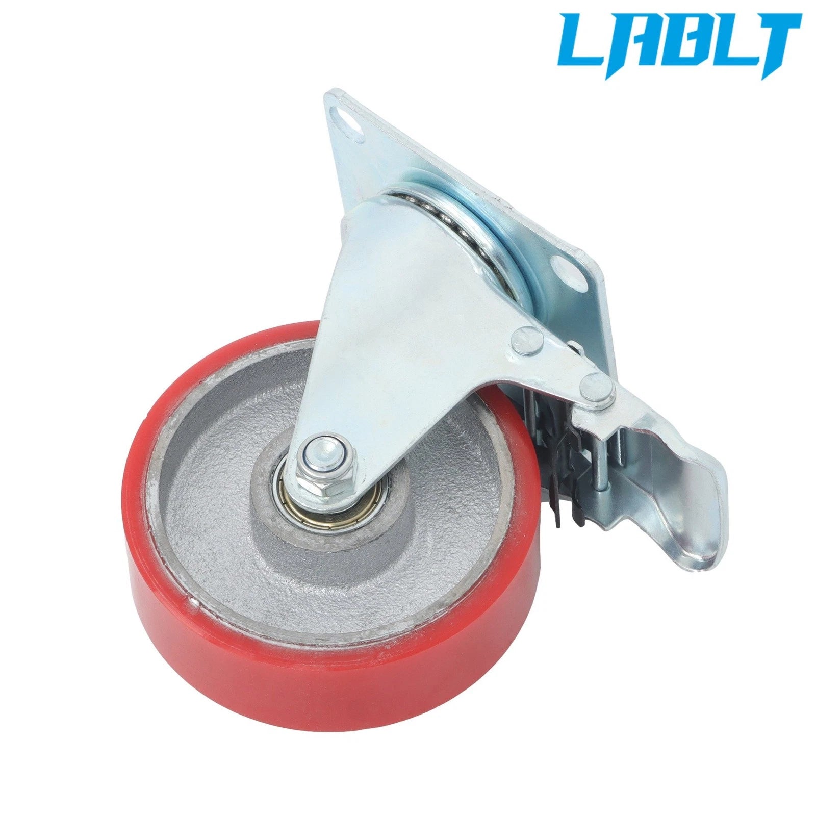 Set of 4 Heavy Duty 4" Red Polyurethane Casters for