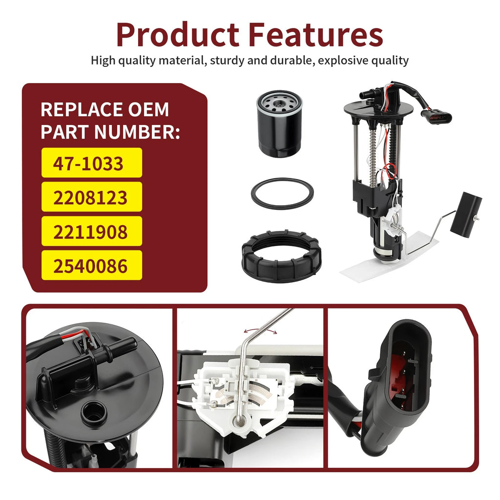 Fuel Pump & Oil Filter for Polaris PRO XD 2000G 4000G (2019–2023)