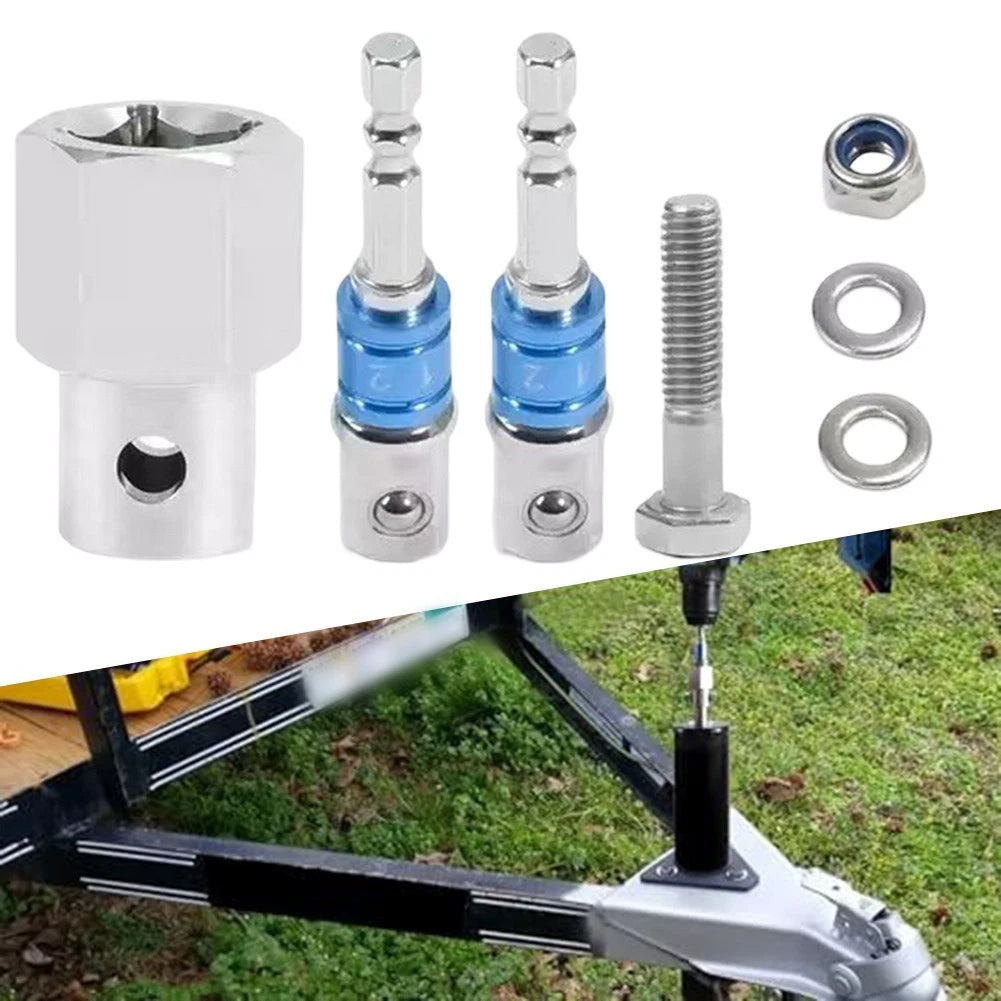 Stainless Steel Trailer Crank Handle Adapter Kit for