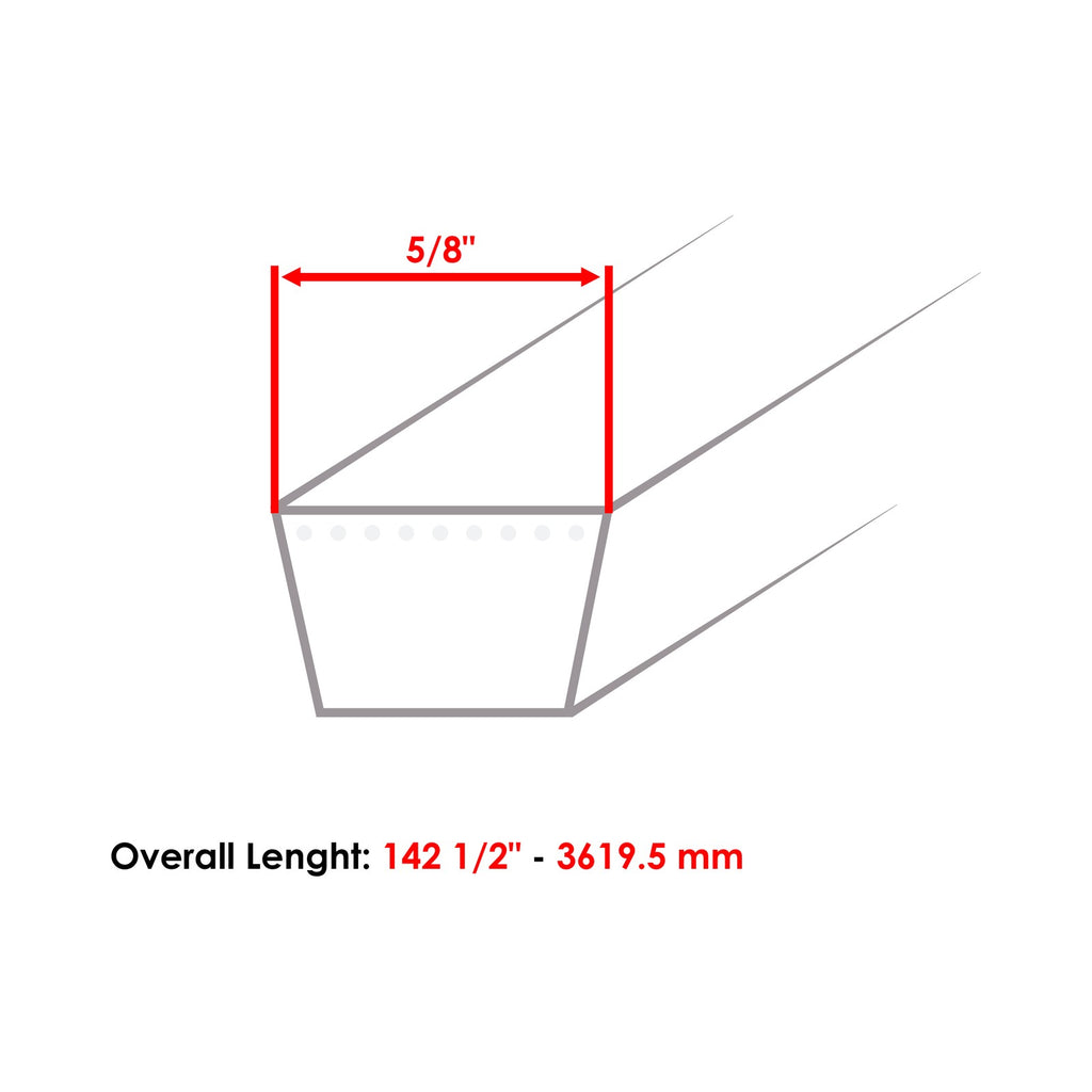 Deck Belt 54 Inch Replacement for Husqvarna GT2254 GTH2754 (2010–2018)