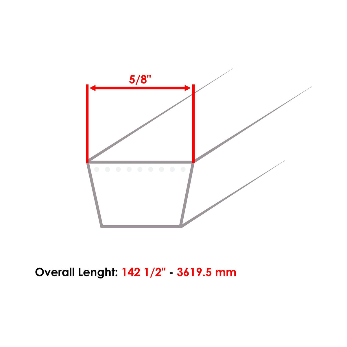 Deck Belt 54 Inch Replacement for Husqvarna GT2254 GTH2754 (2010–2018)