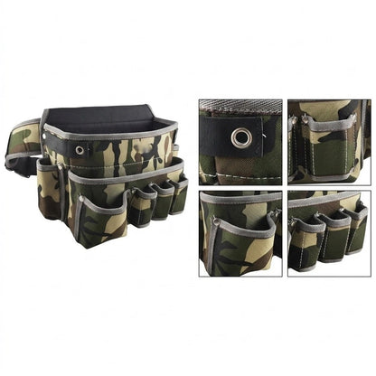 Camouflage Waist Tool Bag for Quick Access - Lightweight Oxford Fabric