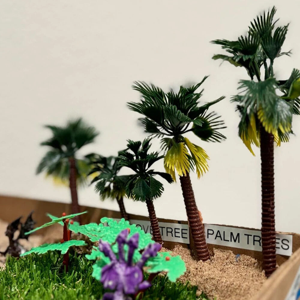 20pcs Miniature Palm Trees for Diorama Architecture