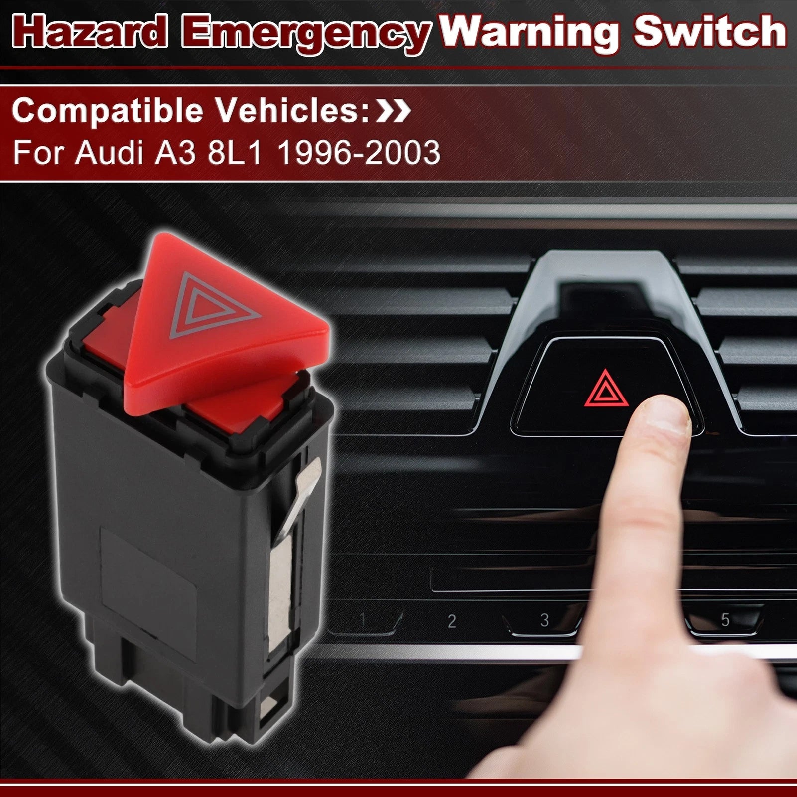 Hazard Warning Flasher Switch for Audi A3 8L1 (1996–2003)