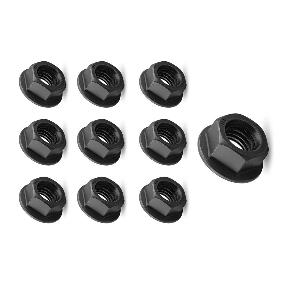 10Pcs Windage Tray Locking Flanged Nuts for GM LS (Stock Main Studs) 11609746