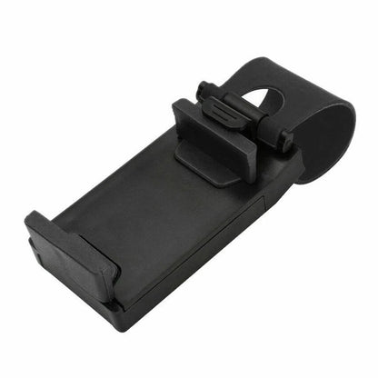 Steering Wheel Phone Holder 55-75mm for Car (ABS, Black Clip)