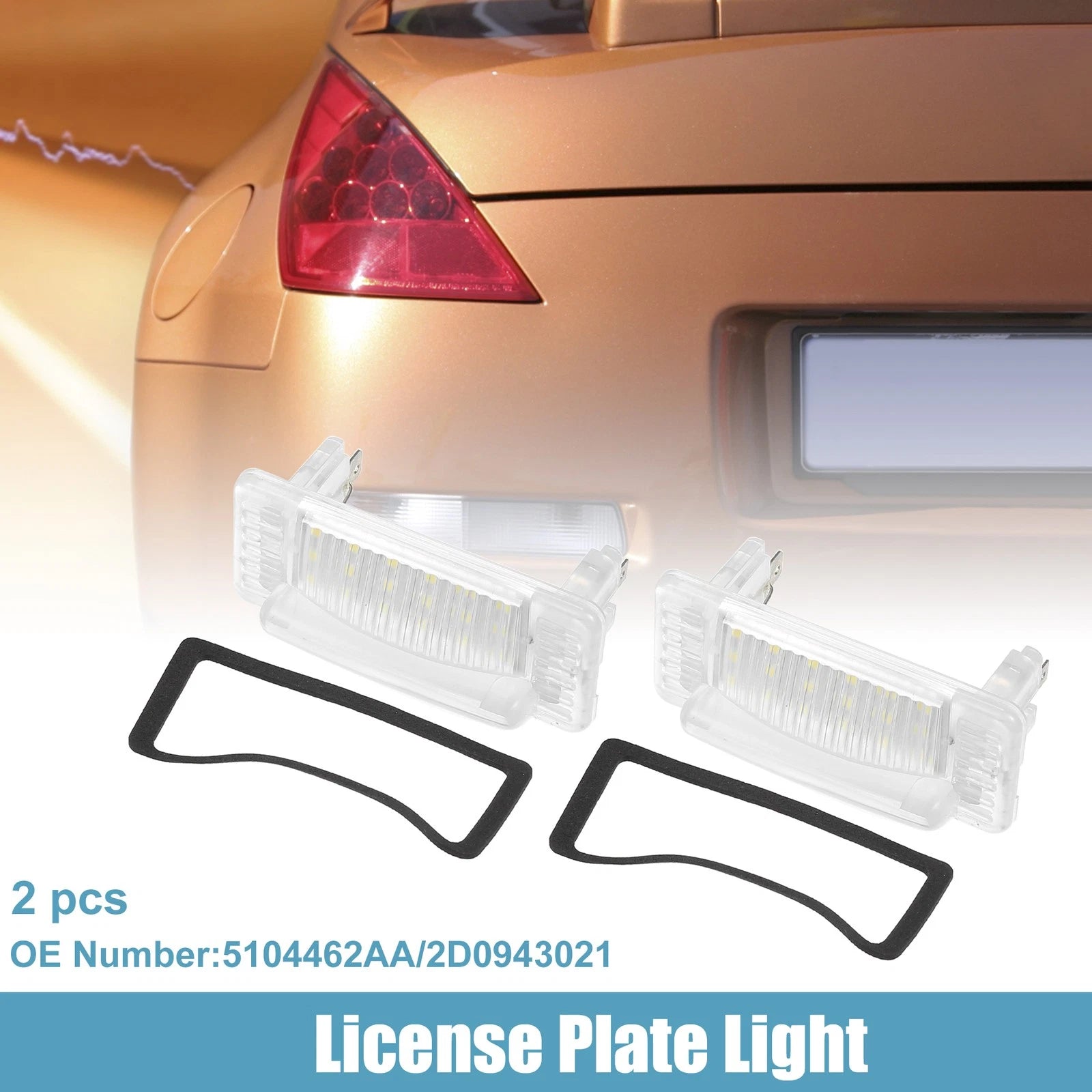 2PCS License Plate Light Replacement for Mercedes-Benz Sprinter (1995–2006)