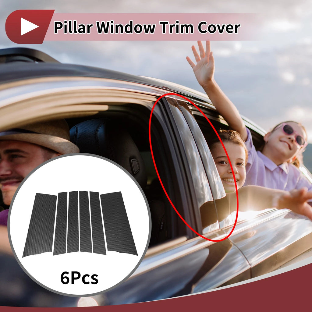 6 Pcs Door Pillar Window Trim Replacement for Toyota Sienta (2016–2022)