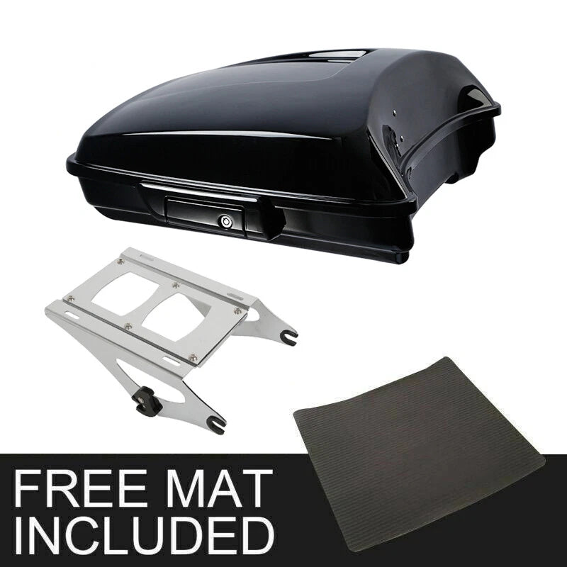 Black Razor Trunk Chrome Mount Rack for Harley Touring Electra Glide (2014–2026)