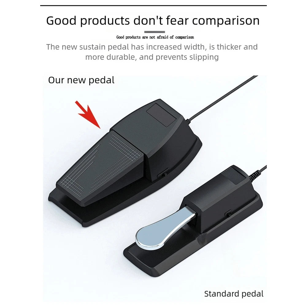 Keyboard for Sustain Pedal with Anti Slip Pad