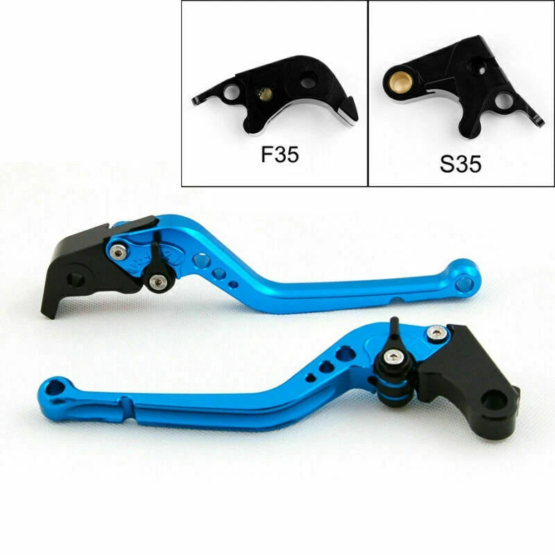 Long Brake Clutch Levers for Suzuki GSXR600 GSXR750 GSXR1000 (2005–2010)