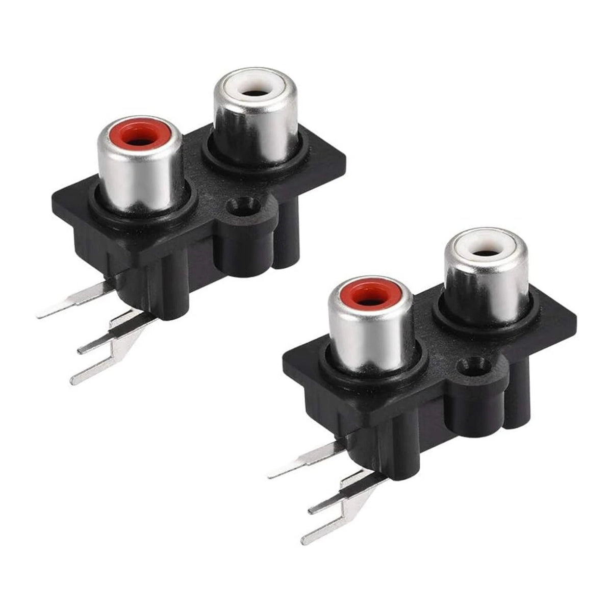 2X RCA Female Socket Panel Mount Connector for Various AV Devices