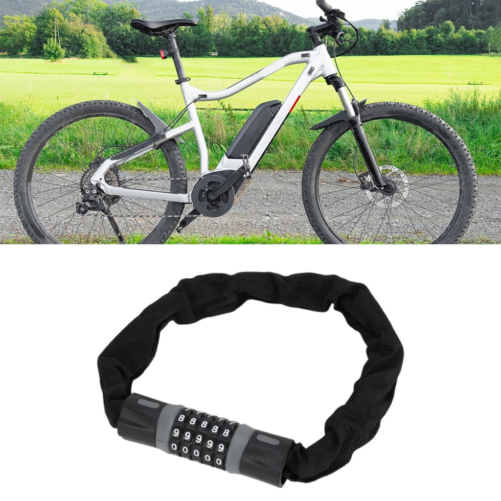 Security Chain Padlock 60cm Resettable 5 Digit Bike Lock for Universal