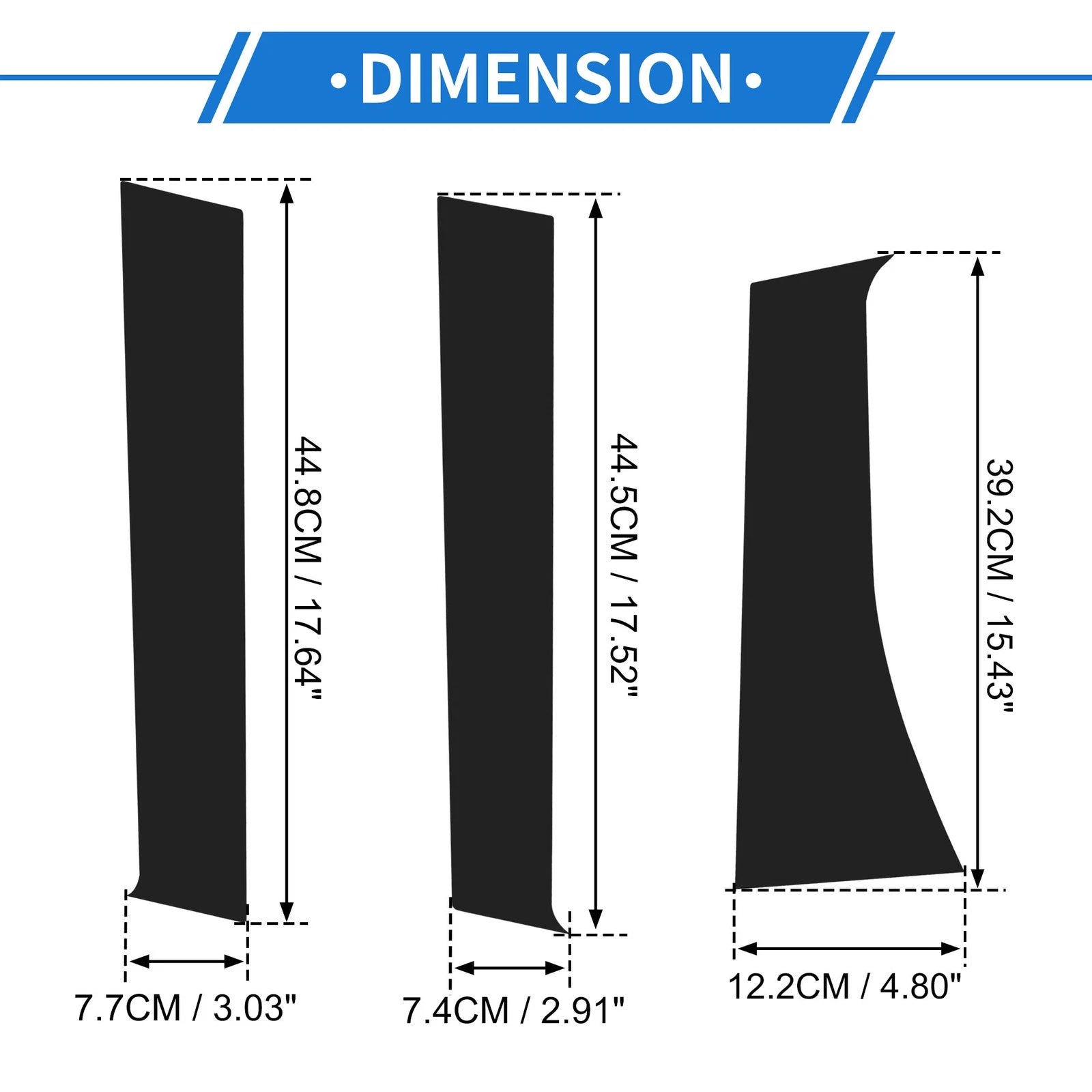 6 Pcs Door Pillar Window Trim Replacement for Mitsubishi Xpander (2017–2025)