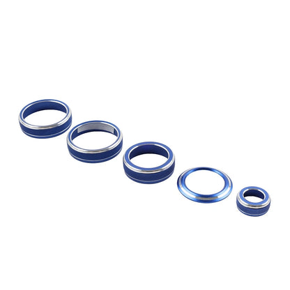 5pcs Blue AC Volume Switch Button Ring for Lexus NX250 NX350h (2022–2024)